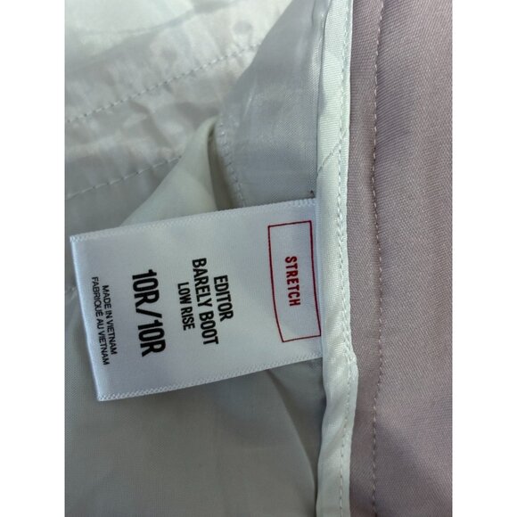 Express Womens Editor Barely Bootcut Dress Pants Size 10 Purple Striped Trousers - Picture 4 of 6